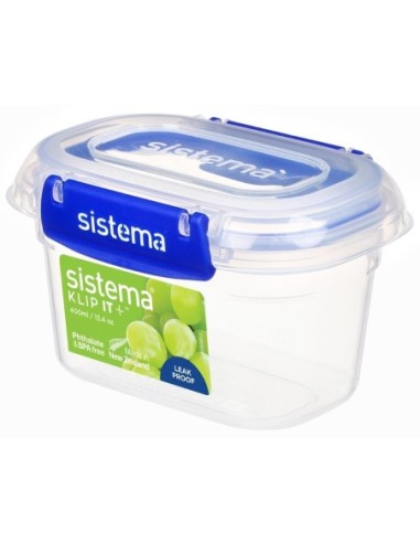 Boîte alimentaire rectangulaire Sistema Klip It Plus 400ml