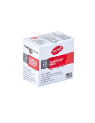 Petites étiquettes de rotation des aliments biodégradables Cambro Storesafe 24 rouleaux de 250