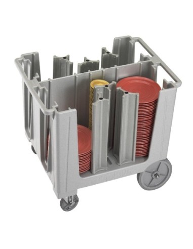 Chariot ajustable à assiettes Cambro Série S gris moucheté