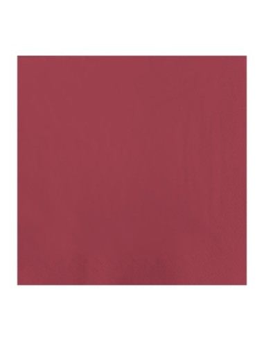 Serviettes de table en papier bordeaux Fasana 330mm (Lot de 1500)